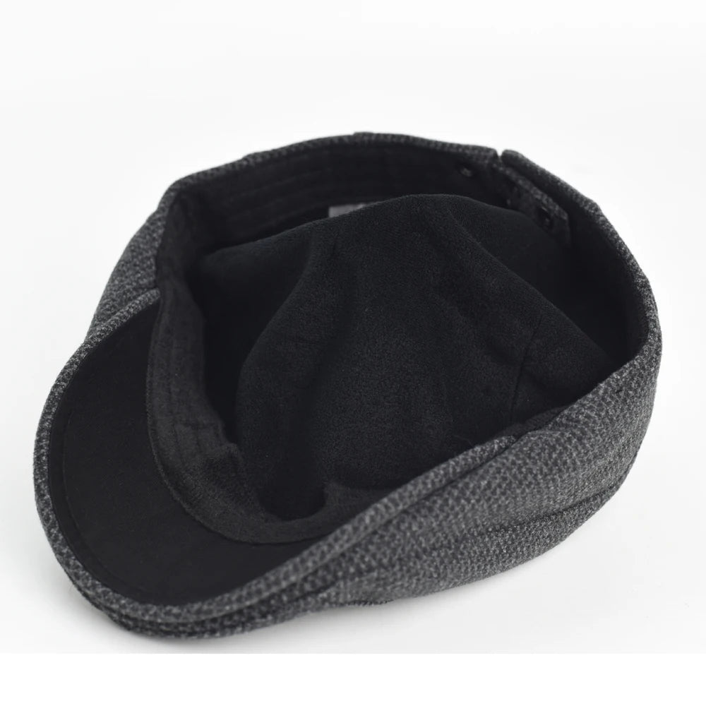 Winter Autumn Warm Newsboy Cap Men Women