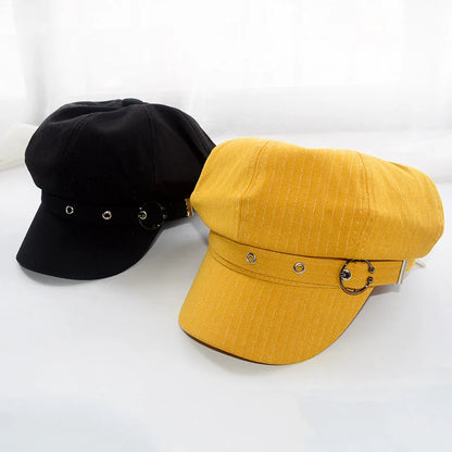 Women's Beret Hat Cotton Duck Tongue Caps Spring Autumn