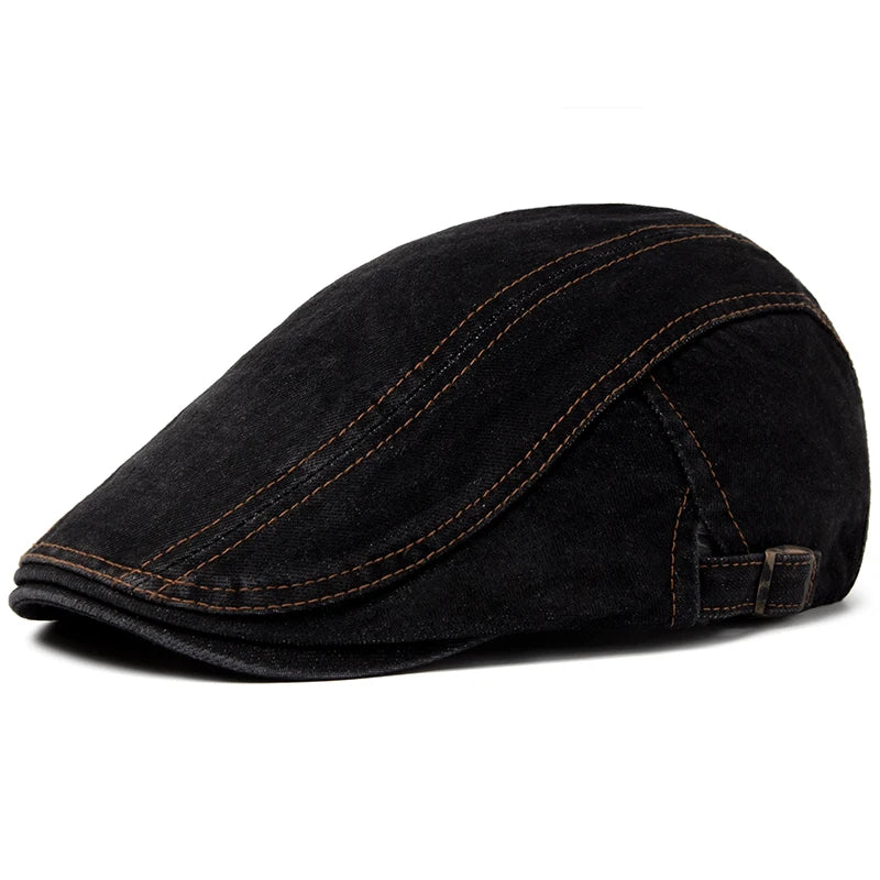 Men's Jean Berets Summer Newsboy Hats For Women Casual Solid Color Retro