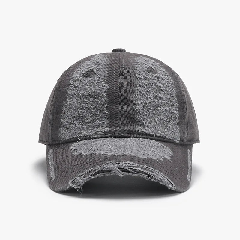 Washed Soft-Top Distressed Men's Large-Head Circumference Baseball Cap