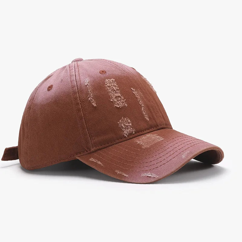 Gradient Distressed Soft-Top Men's Baseball Cap