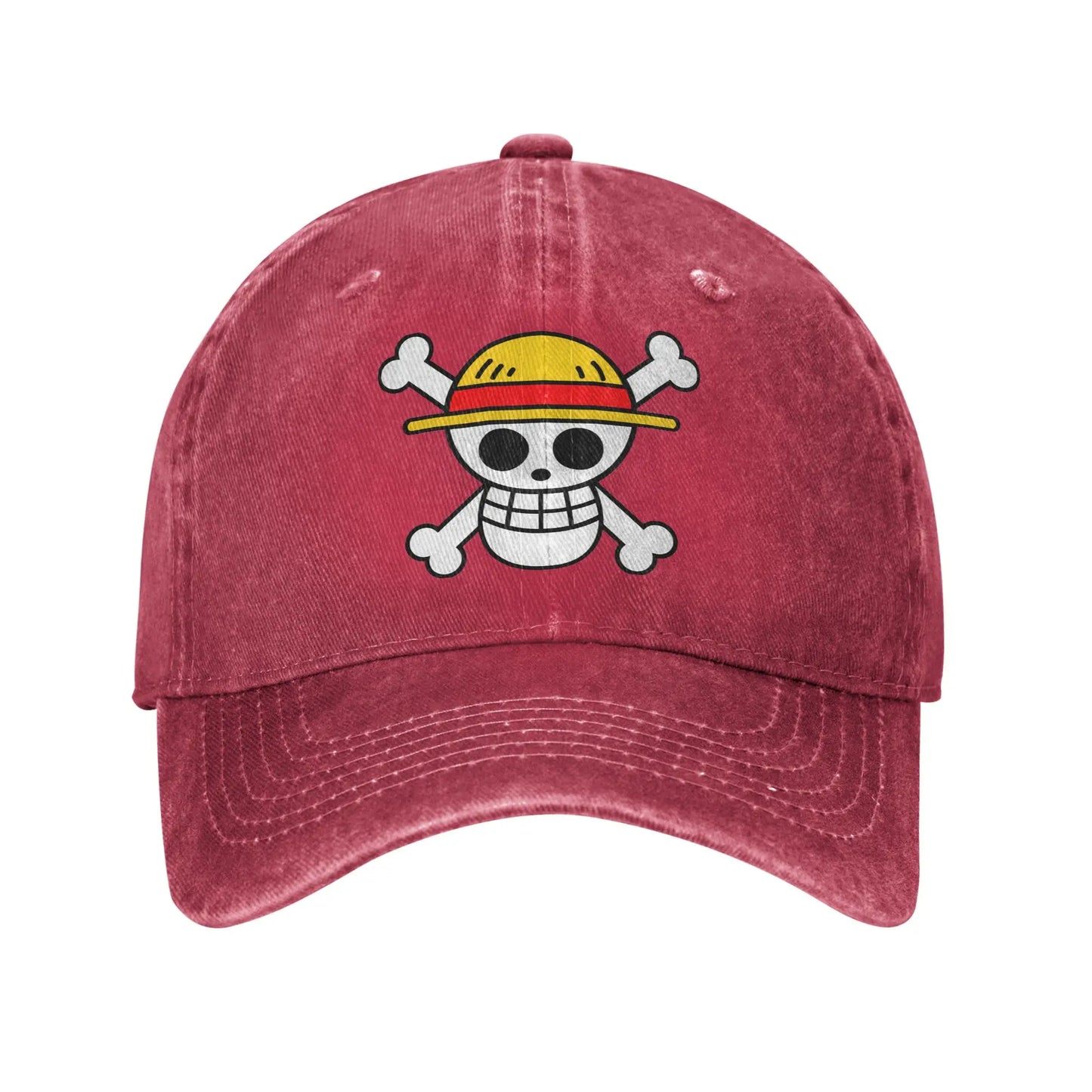 Ones Pieces Baseball Caps Retro Distressed Washed Snapback Hat