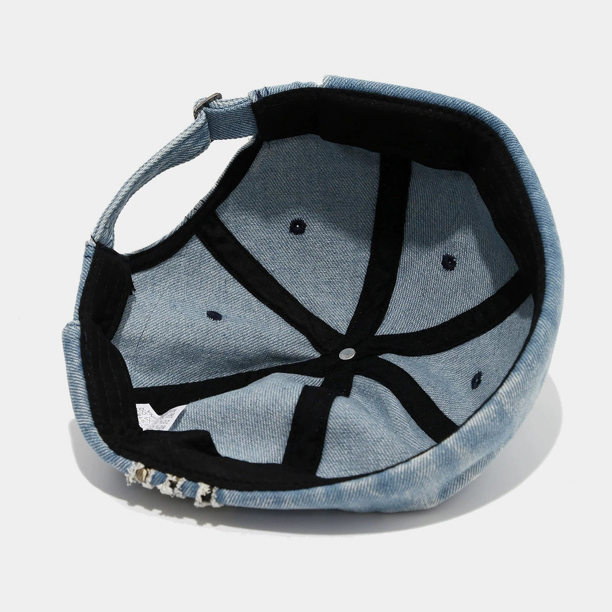 Worn-Out Denim Melon Hat