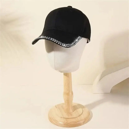 Elegant Rhinestone Baseball Cap Adjustable