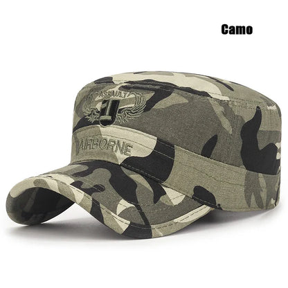 New Unisex Military Enthusiast  Flat Top Baseball Cap Men Women