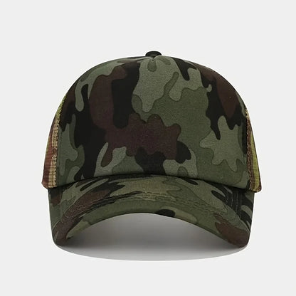 Camouflage Breathable Mesh Truck Driver Baseball Hat Men's And Women's Fashion