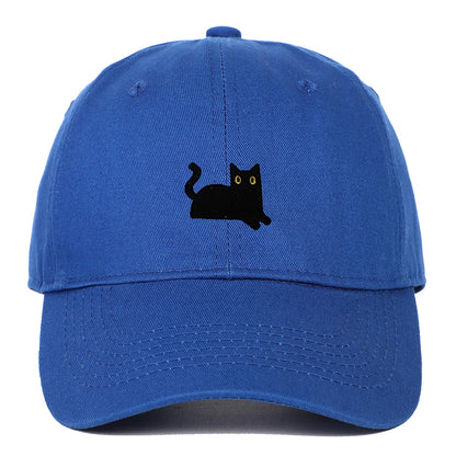 Cute Cat Embroidery Soft Top Baseball Cap Men and Women Summer