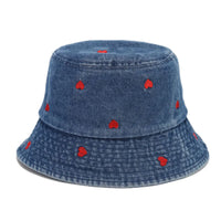 Heart-Dk Blue Denim