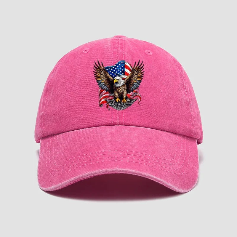 Eagle Flag Printed Baseball Cap, Versatile Style for Both Men and Women