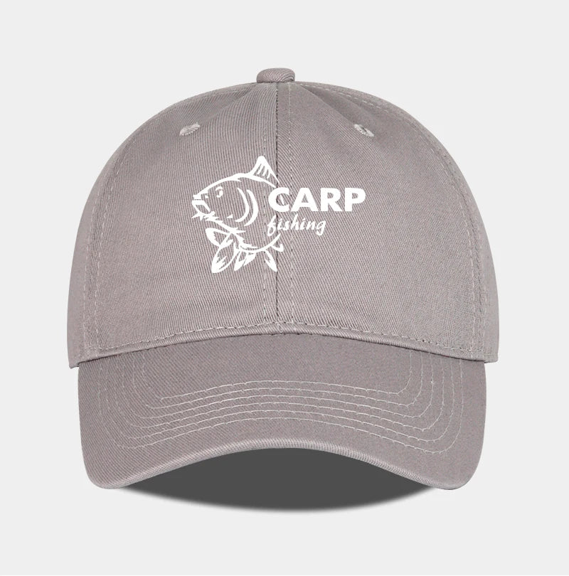Carp Fishing Print Baseball Cap Adjustable Curved Brim Dad Hat For Men Outdoor Fishing Casual Activities