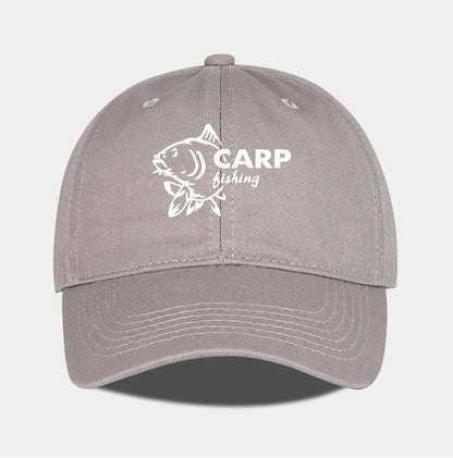 Carp Fishing Print Baseball Cap Adjustable Curved Brim Dad Hat For Men Outdoor Fishing Casual Activities
