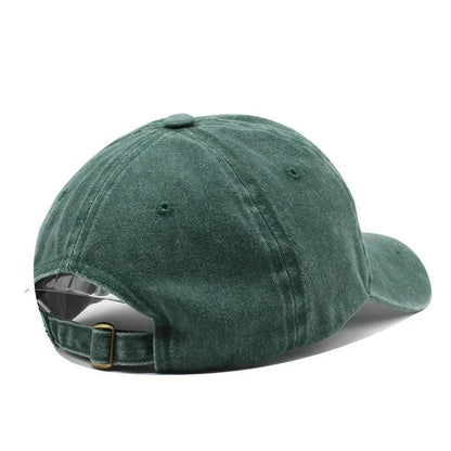 New Unisex Washed Cotton Cap Letter Embroidery Baseball Cap Men Women