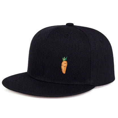 Unisex Carrot Embroidery HipHop Hats Fashion Spring Autumn Outdoor Adjustable Casual Baseball Caps Sunscreen Hat