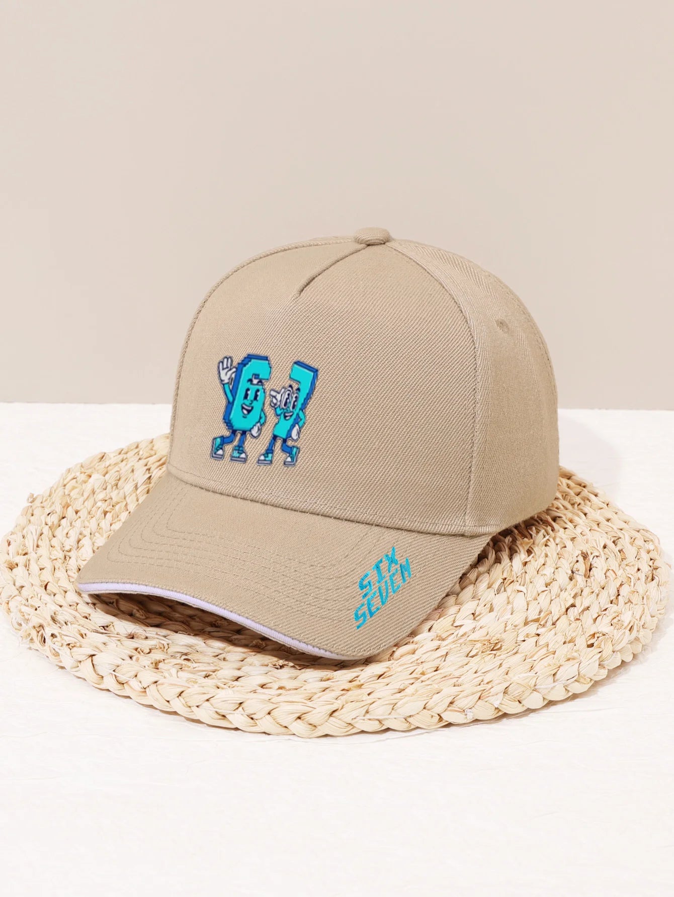 1 Piece of 67-Pixel Cartoon Patterned Cool Baseball Cap