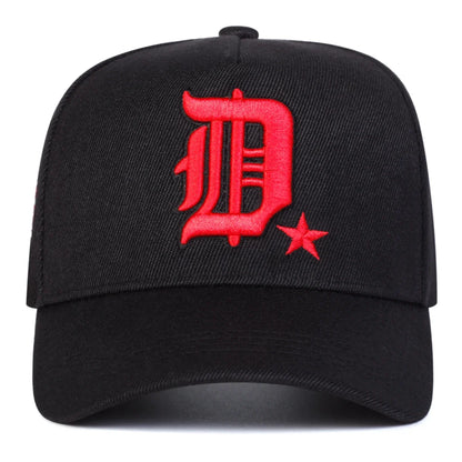 Unisex Gothic D Letter Embroidery Side Dummy Fresh Baseball Caps