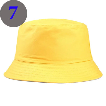 Unisexe Reversible Bucket Hats Man Women Cotton Fisherman Cap Girl Boy