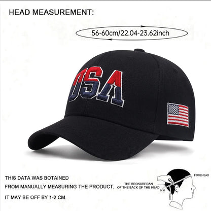 New USA Side American Flag Men's Street Hip Hop Hat Baseball Hat Fashion Women's Outdoor