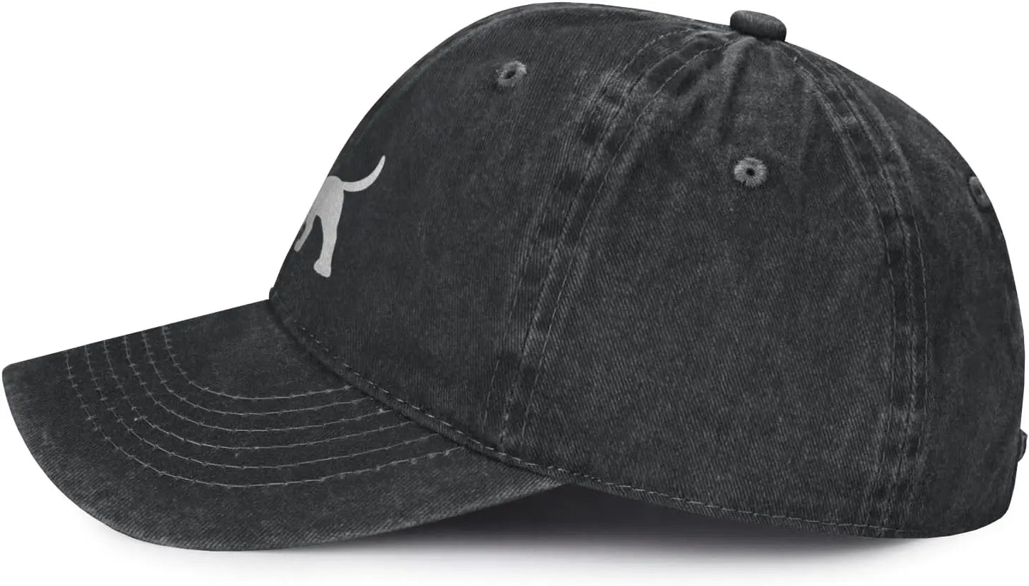 Dachshund Heart Print Baseball Cap Dog Lover Distressed Washed Outdoor Casual Cap