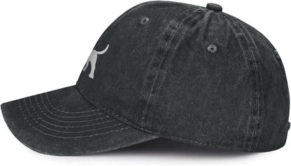 Dachshund Heart Print Baseball Cap Dog Lover Distressed Washed Outdoor Casual Cap