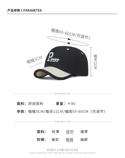 Korean Version Of Simple Short Brim Embroidered Letter Baseball Cap, Fresh and Sweet Couple's Color Matching Cap