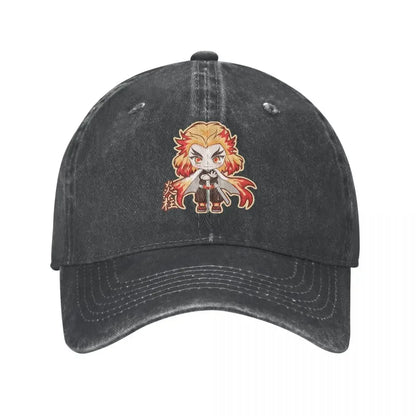Cute Kyojuro Rengoku Baseball Caps Distressed