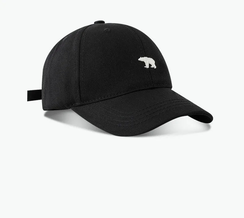 Stylish Bear Embroidered Baseball Cap Sun Protective Breathable Adjustable Ideal Casual Hat Unisex Baseball Cap