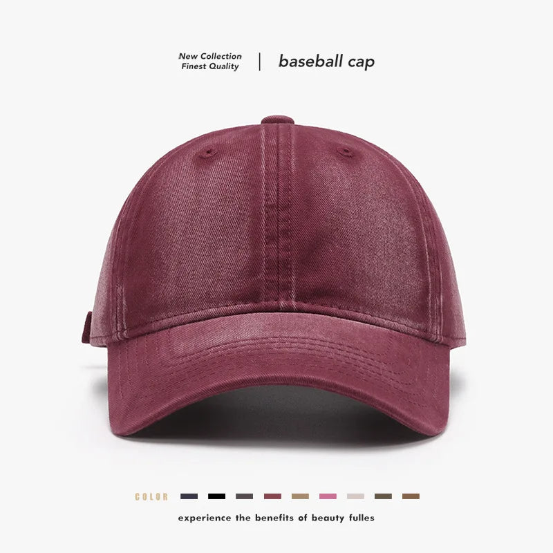 Washed Soft-Top Cross-Border Plain Baseball Cap