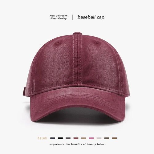 Washed Soft-Top Cross-Border Plain Baseball Cap
