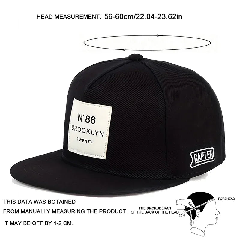 Unisex Brooklyn Print Label Embroidery Hip-hop Hats