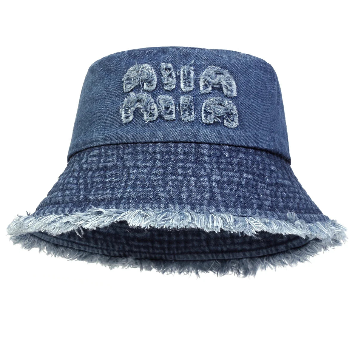 Unisex Niin Letter Hole Personality Cowboy Bucket Hats Fishermen Caps