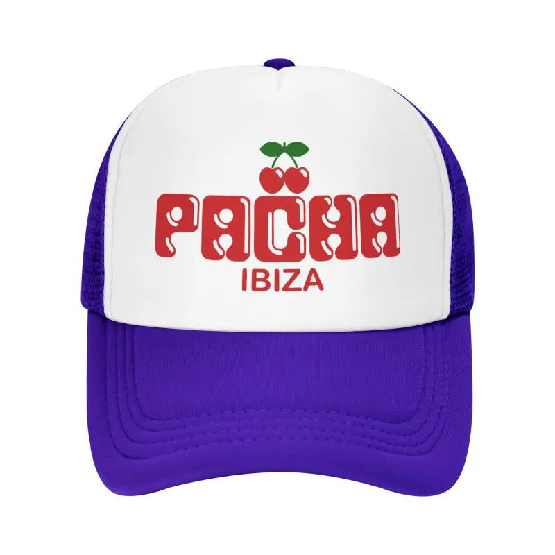 Preppy Cherry Pacha Ibiza Baseball Caps Unisex Breathable Mesh Cap Adults Summer
