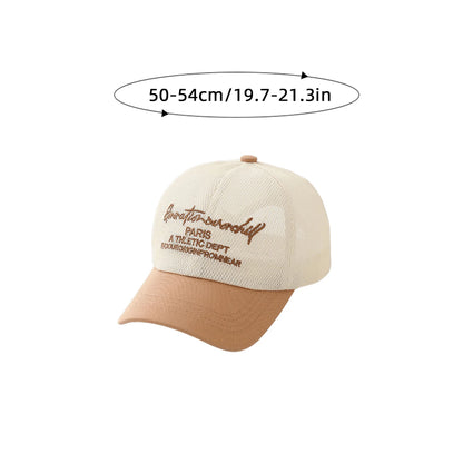 Summer Baby Mesh Hat Letter Embroidered Baseball Cap For Kids Boy Girls Outdoor Breathable Thin Sun