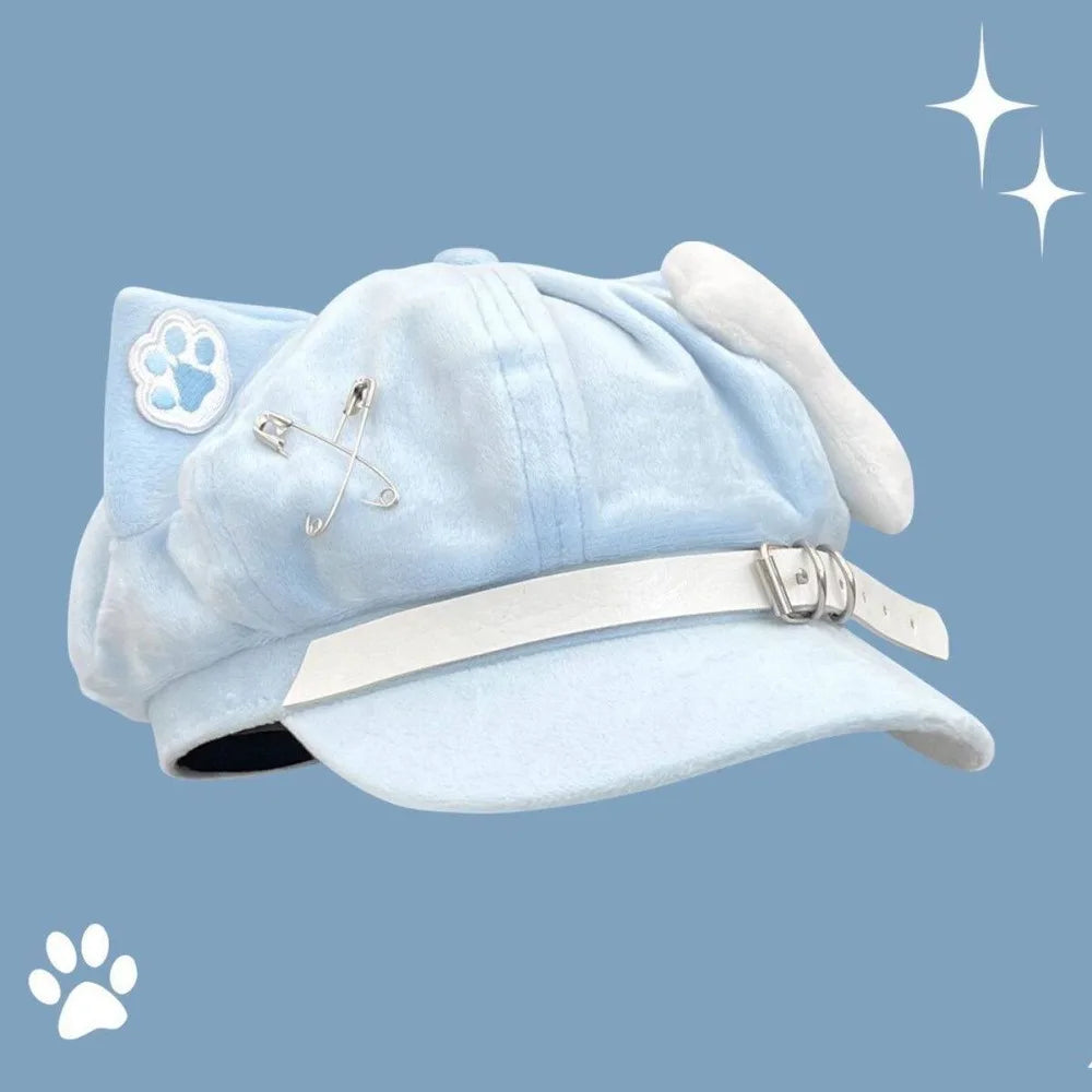 2026 Cute Cat Ears Women's Beret Anime Cat