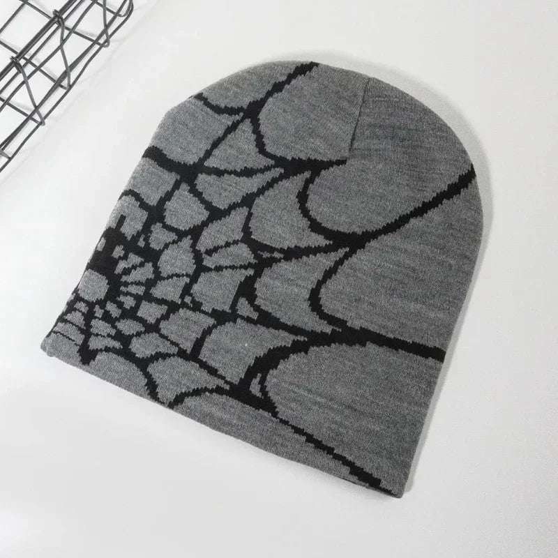 Knitting Spider Web Design Hat Skullies Beanies
