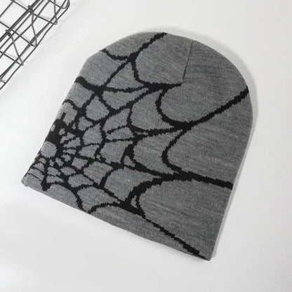 Knitting Spider Web Design Hat Skullies Beanies
