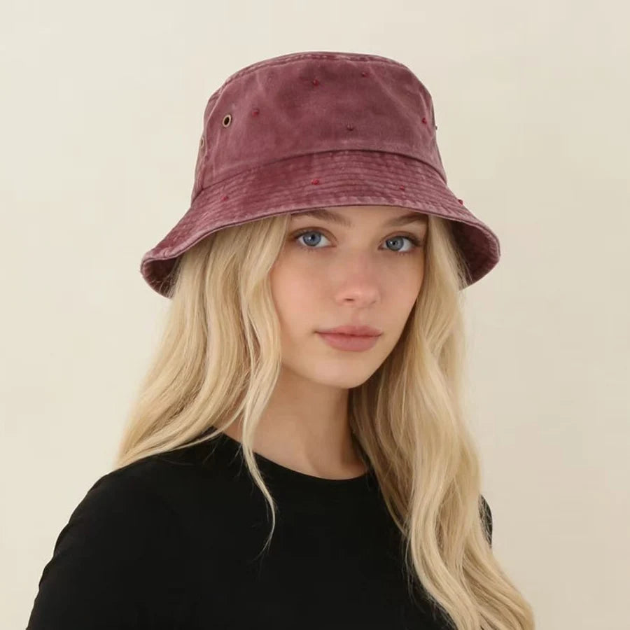 New Fashion Rhinestone Fisherman Hat Women