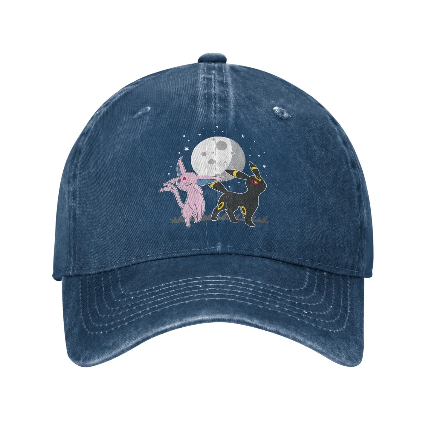 Washed Baseball Cap Pokemon Celestial Espeon and Umbreon Summer For Female Male