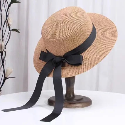 Spring Summer Classics Straw Hat Female Flat Top Bucket Hats