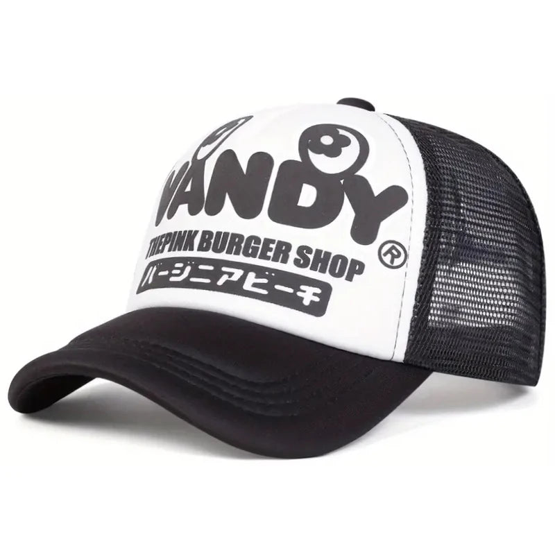 Net Cap Vandy Japanese Printed Fashion Street Hip Hop Hat Outdoor Leisure Daily Sunshade Hat Unisex Baseball Hat