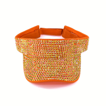 New Women's Shiny Rhinestone Sun Hat