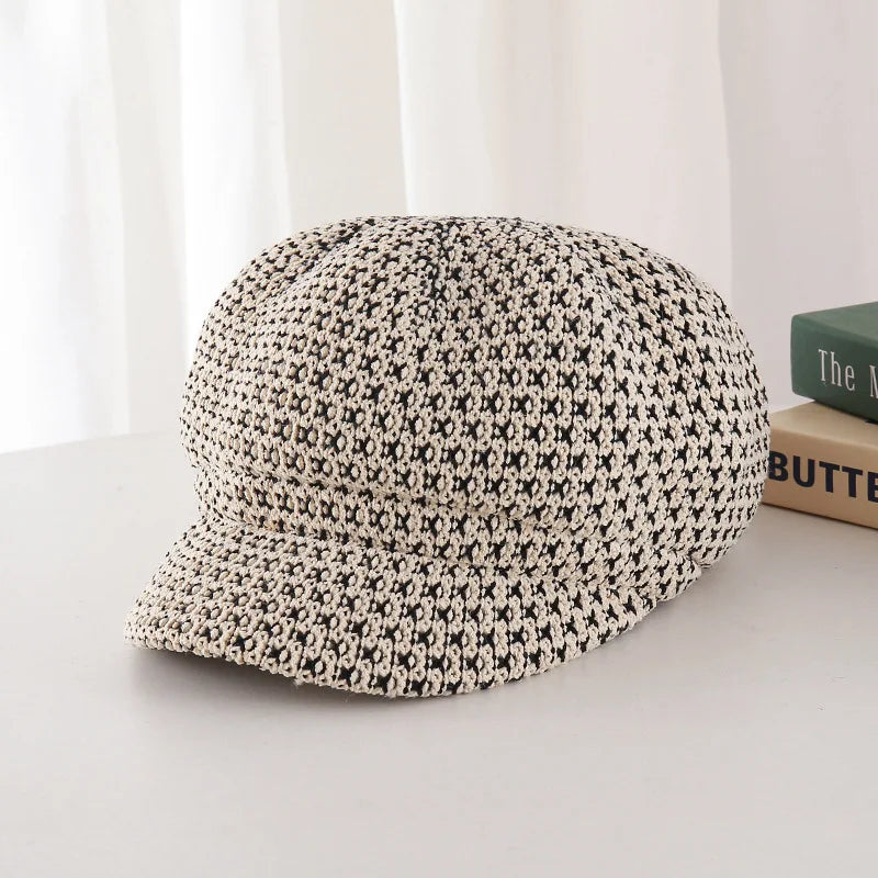 Women's Retro Octagonal Hat Korean Version Big Head