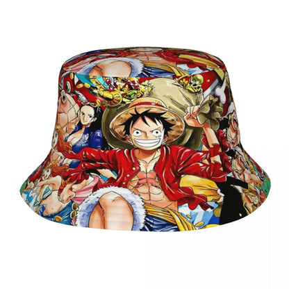 Japan Anime Zoro Luffy Skull Bucket Hats for Women Men Summer