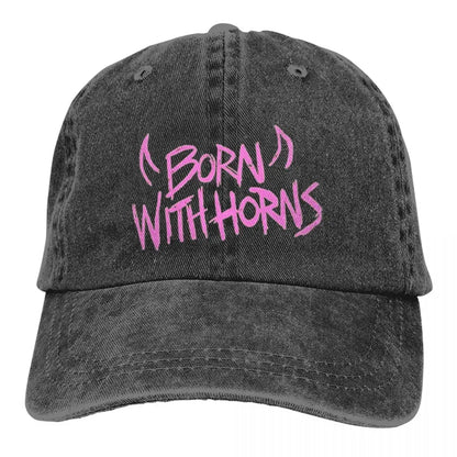 Born With Horns Outfits Men Women Baseball Cap