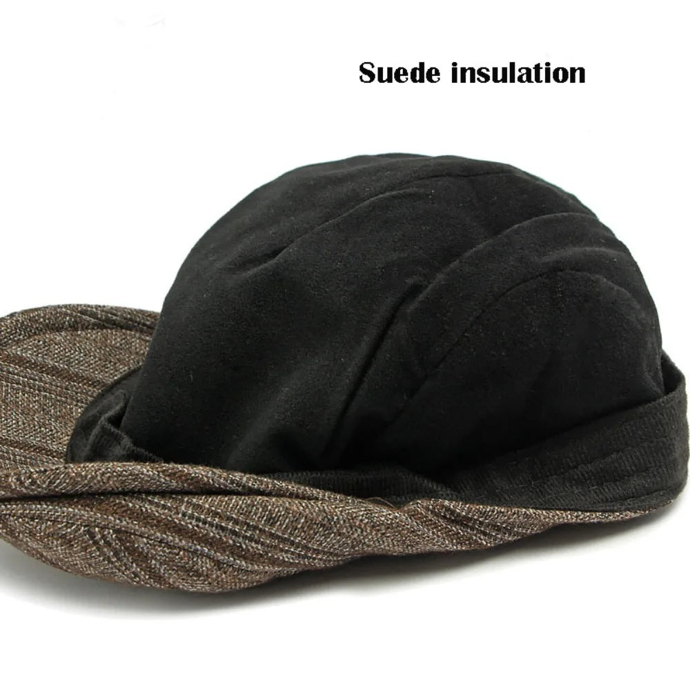 Fashion Retro Newsboy Cap Versatile Adjustable Stripe Berets
