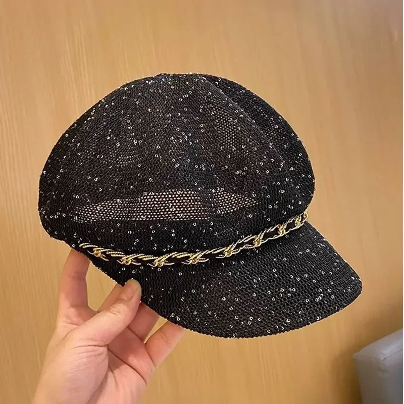 Spring Summer Korean Style Women Octagon Baseball Cap