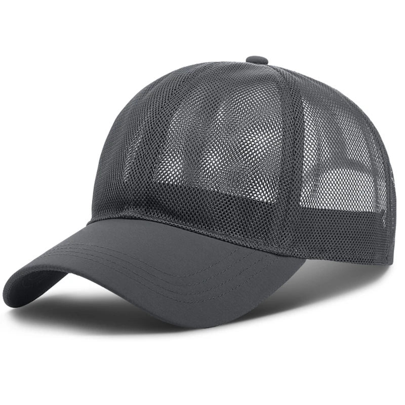 Men Women Summer Full Mesh Baseball Cap Quick Dry Adjustable Hat