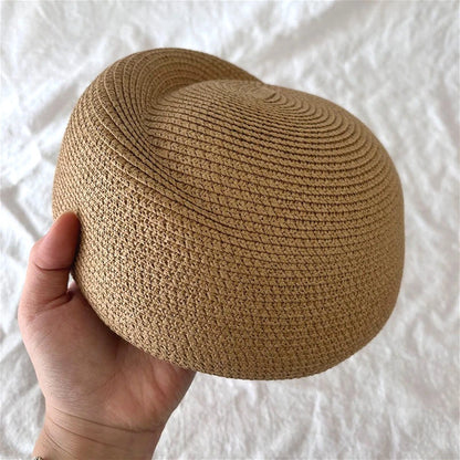2026 Fashion Straw Beret Hat Summer Fedora Sun Cap