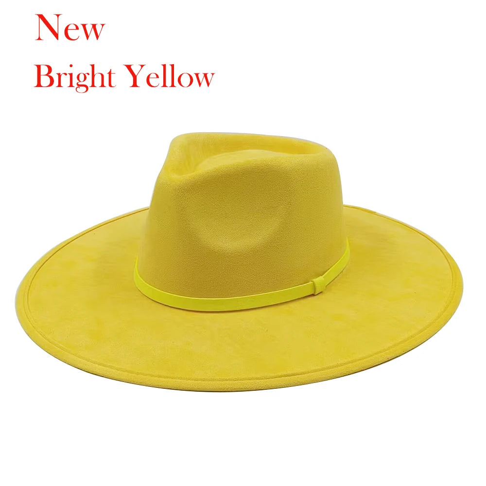 Suede Fedora Painting Felt Hats For Men And Women