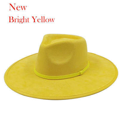 Suede Fedora Painting Felt Hats For Men And Women