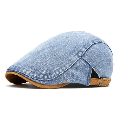 Four Seasons Cotton Solid Newsboy Caps Men Flat Peaked Cap Women